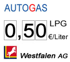 aktueller Gaspreis: 0,50 Euro